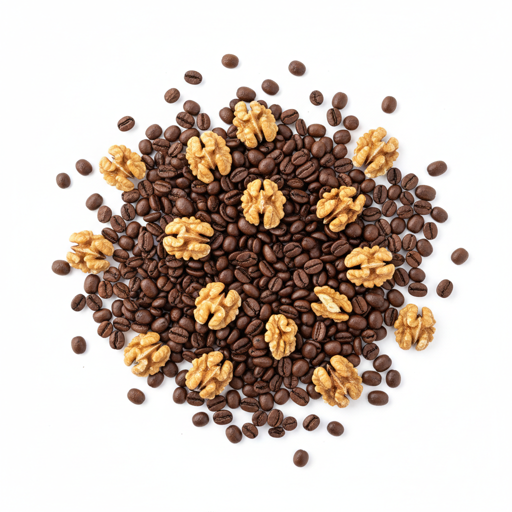 Coffee and walnut ingredients