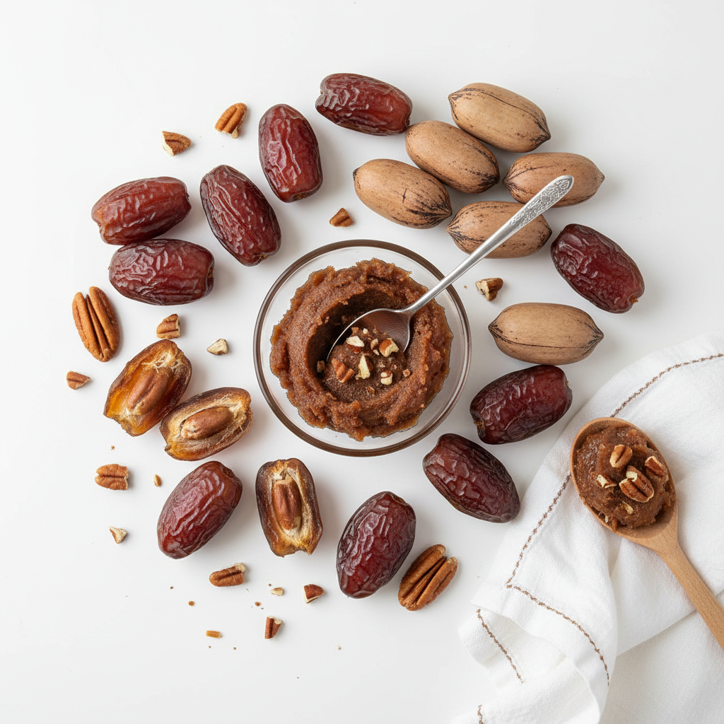 Date and pecan ingredients