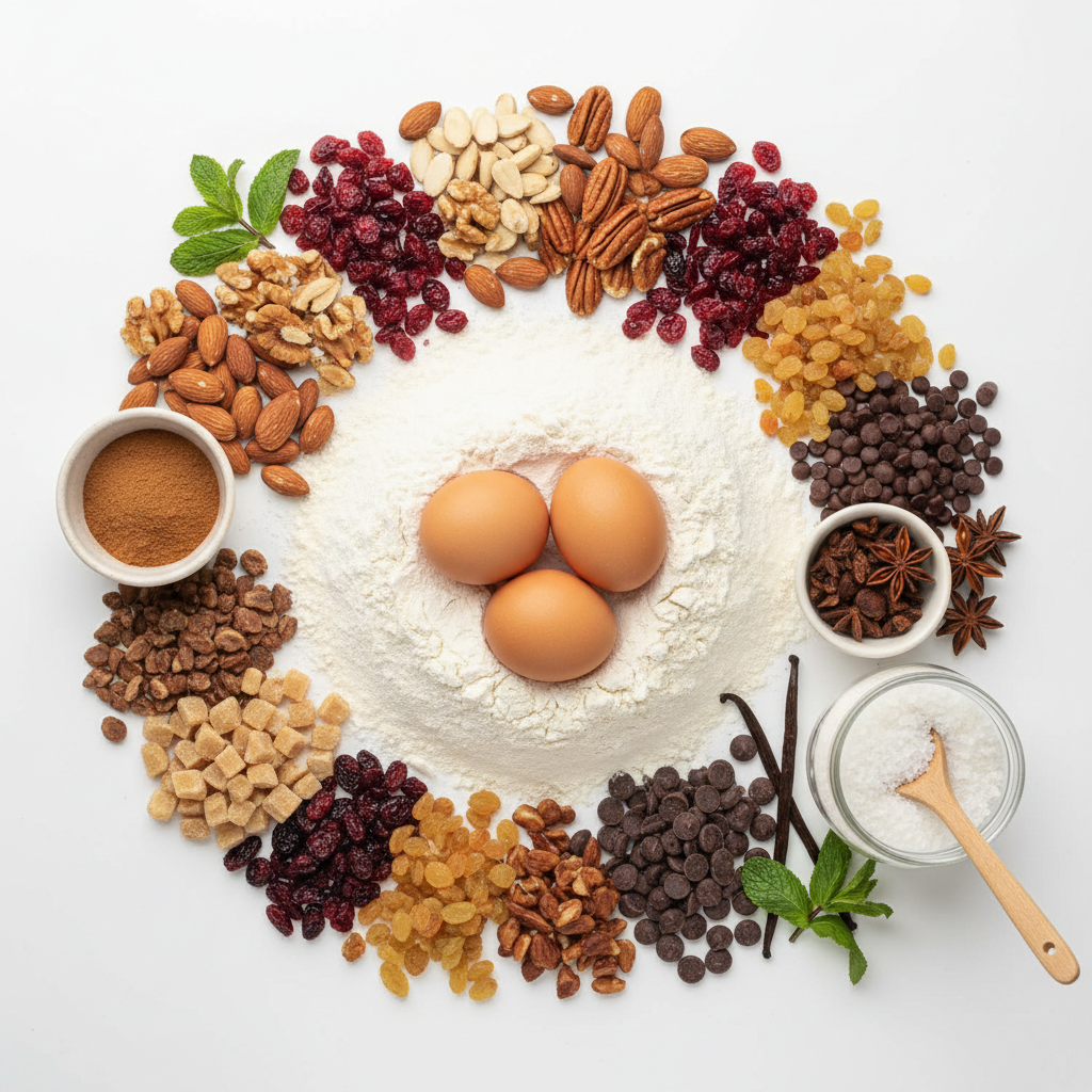 Mixed baking ingredients